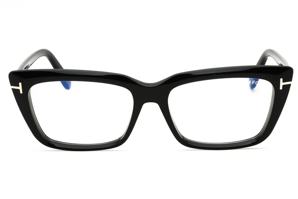 NWT Tom Ford FT5894-B-1 Black Cat-Eye 56mm Glasses